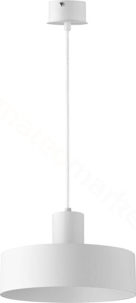 Závěsné industriální osvětlení RIF, 1xE27, 60W, 25cm, kulaté, bílé
