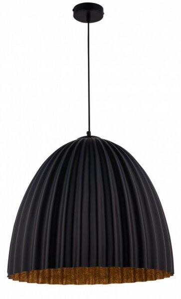 Závěsné moderní osvětlení TELMA, 1xE27, 60W, 51cm, kulaté, černé, měděné