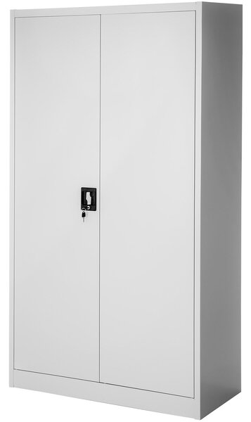 Tectake Kovová archivační skříň Blain s 5 policemi 40x80x180cm - šedá