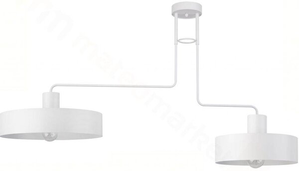 Závěsné industriální osvětlení VASCO, 2xE27, 60W, bílé