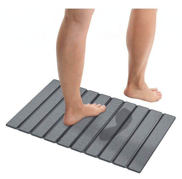 Šedá z křemeliny koupelnová předložka 39x60 cm Tritea – Wenko