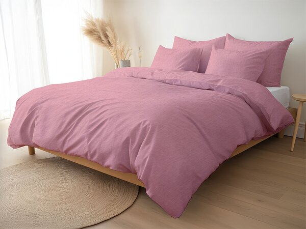 Tom Linen Lněné dětské povlečení Pudrově růžová 90x135, 40x60 cm