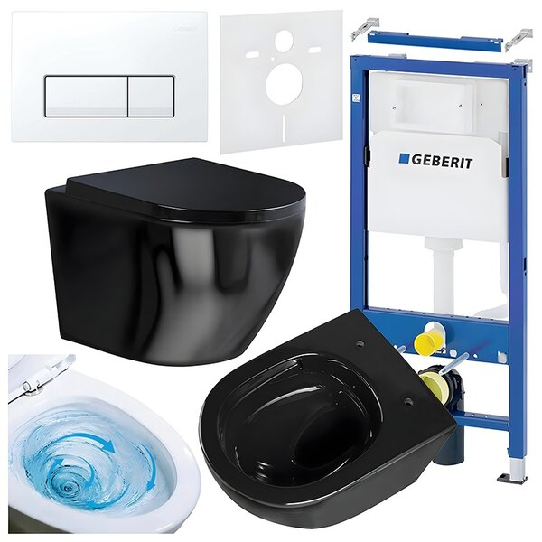 BPS-koupelny Podomítkový modul Geberit DuoFix s WC mísou FW-BL-TR-02 + ovládací tlačítko Delta 50 bílá