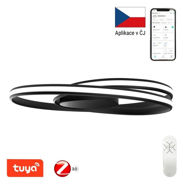 Chytré stropní LED světlo Immax NEO ROUND SMART, Zigbee, 35W, 60cm, černé