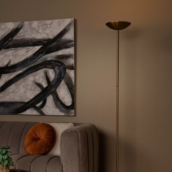 Lucide 19791/20/02 - LED Stmívatelná stojací lampa ZENITH LED/20W/230V zlatá