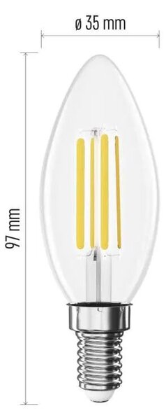 EMOS LED žárovka svíčka Retro 5,9W E14 ZF3D42