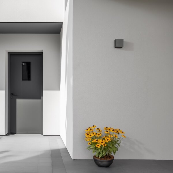 Brilagi - LED Venkovní nástěnné svítidlo CUBE LED/6W/230V antracit IP54