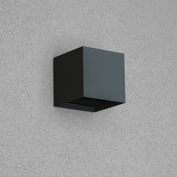 Brilagi - LED Venkovní nástěnné svítidlo CUBE LED/6W/230V antracit IP54