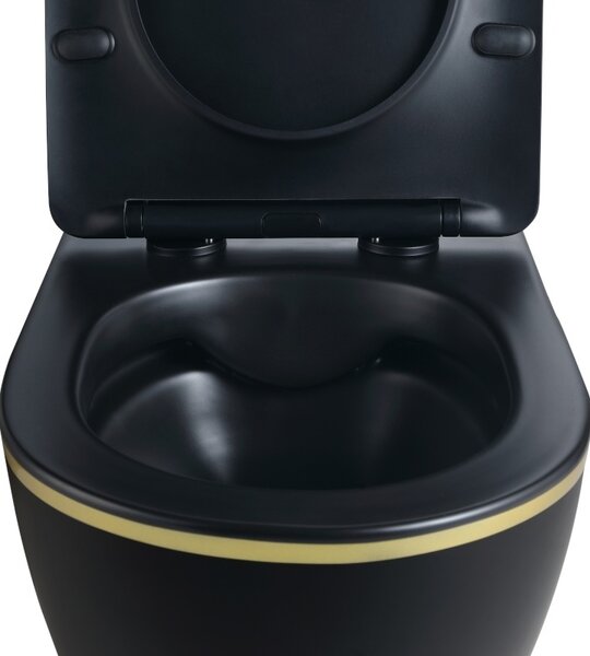 BPS-koupelny Podomítkový modul Geberit DuoFix s WC mísou MU-MTB-GL-RIM-03 + ovládací tlačítko Delta 50 černá lesk