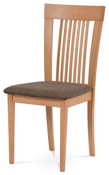 Jídelní židle BC-3940 BUK3 masiv buk, barva buk, látka hnědá