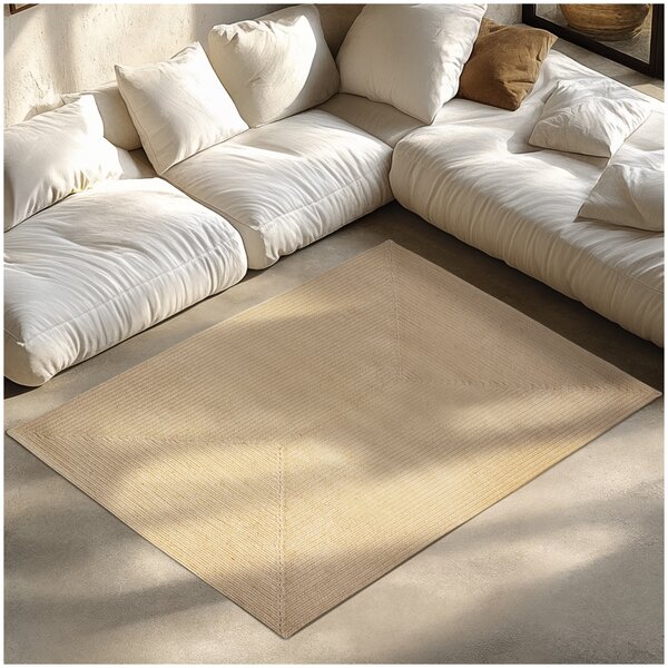 Tectake Pletený koberec vibe z juty, boho styl - 120 x 170 cm