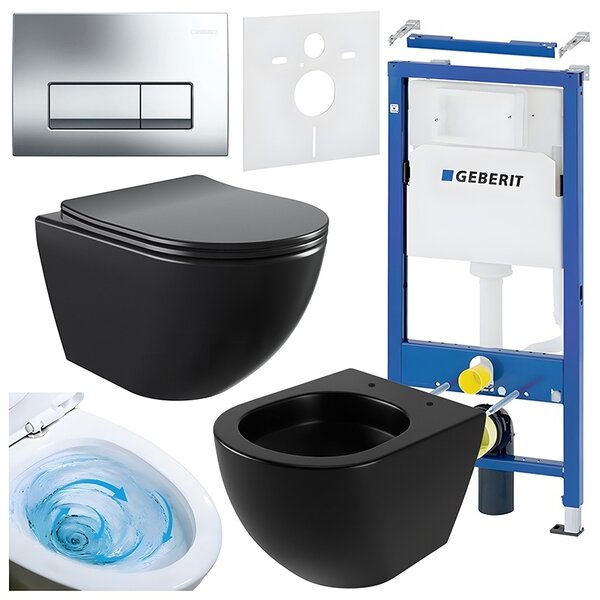 BPS-koupelny Podomítkový modul Geberit DuoFix s WC mísou NO-MTB-03 + ovládací tlačítko Delta 50 chrom