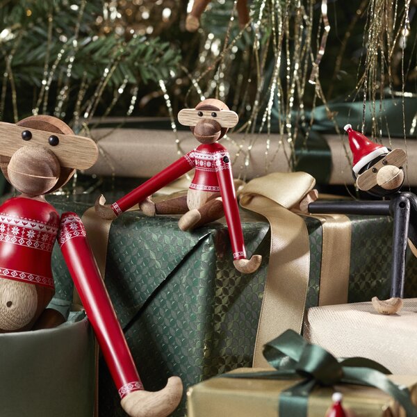Dřevěná opička Monkey Christmas Jumper 2024 Mini