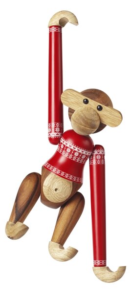 Dřevěná opička Monkey Christmas Jumper 2024 Small