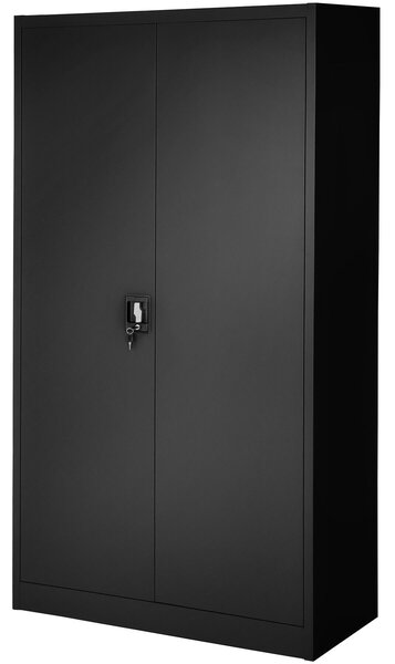 Tectake Kovová archivační skříň Blain s 5 policemi 40x80x180cm - černá