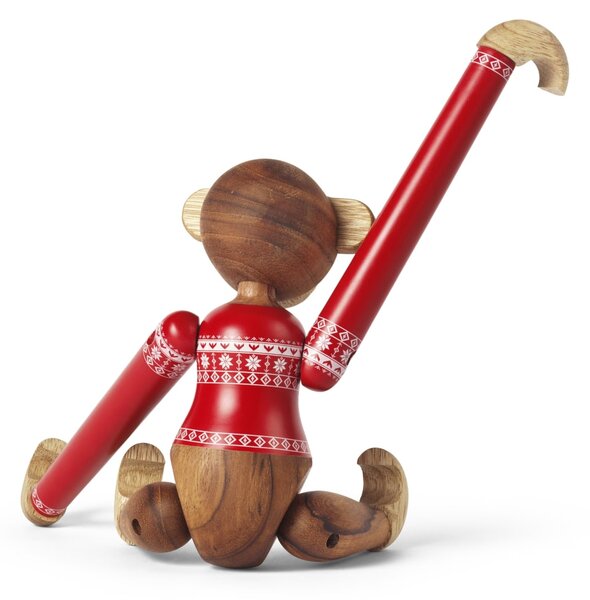Dřevěná opička Monkey Christmas Jumper 2024 Small