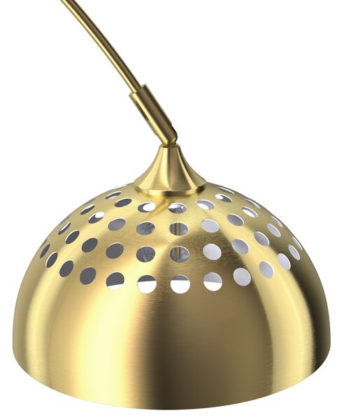 Tectake Oblouková lampa Arcus, ocel, retro styl, 60W - zlatá