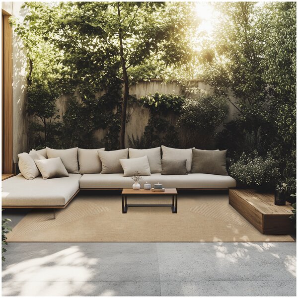 Tectake Pletený koberec vibe z juty, boho styl - 200 x 290 cm