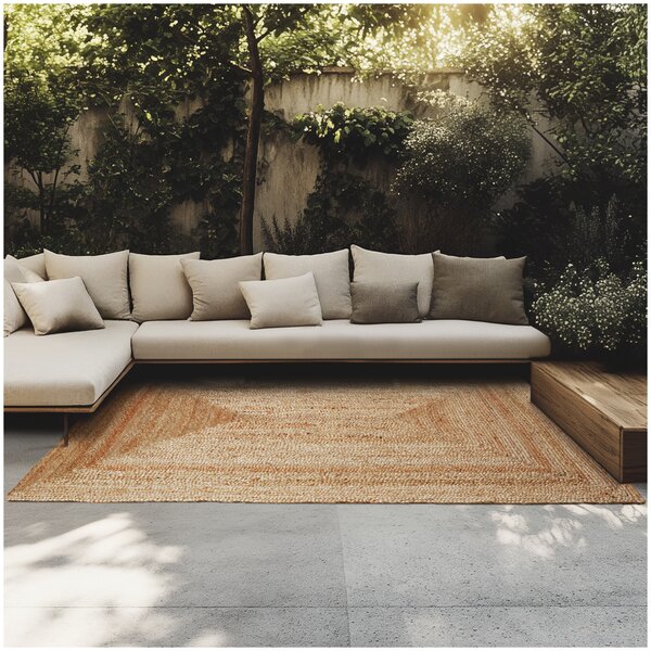 Tectake Ručně tkaný koberec Glim z juty, boho styl - 160 x 230 cm