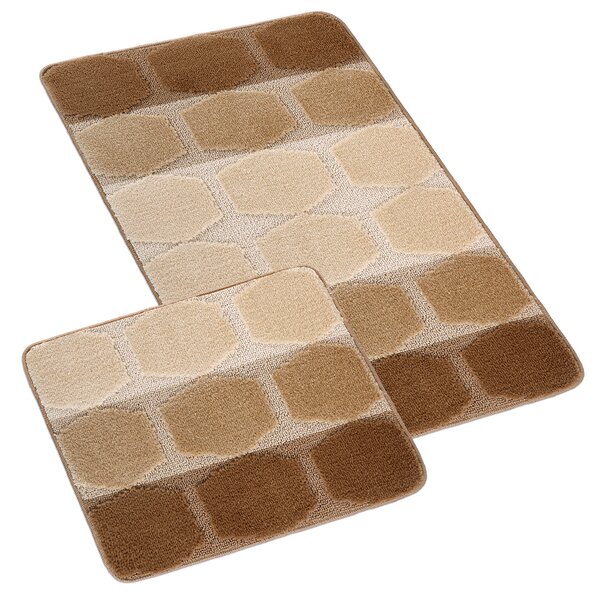 BELLATEX SADA BANY 60x100 + 60x50 cm - bez výkroje Béžová, Růžová sada 60x100, 60x50 cm