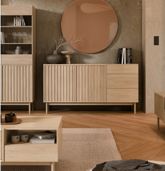 Komoda KIOTO 159x84x37 cm dub cremona