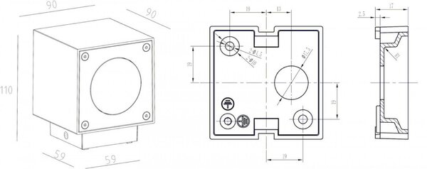 Deko-Light KapegoLED nástěnné přisazené svítidlo Cubodo W 220-240V AC/50-60Hz 5,70 W 3000 K 270 lm 90 mm bílá 730380
