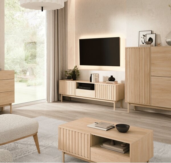 Televizní stolek KIOTO 159x53 cm dub cremona