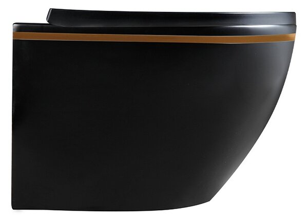 BPS-koupelny Podomítkový modul Geberit DuoFix s WC mísou PK-MTB-GL-RIM-02 + ovládací tlačítko Delta 50 černá lesk