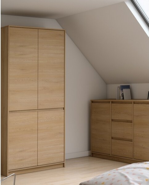Šatní skříň MIYABI 90x198x52 cm dub cremona
