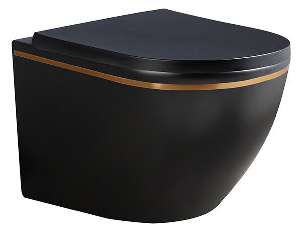 BPS-koupelny Podomítkový modul Geberit DuoFix s WC mísou PK-MTB-GL-RIM-02 + ovládací tlačítko Delta 50 černá lesk