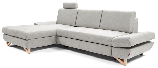 Rohová sedací souprava Aveley (popelavá) (L). Akce -25%