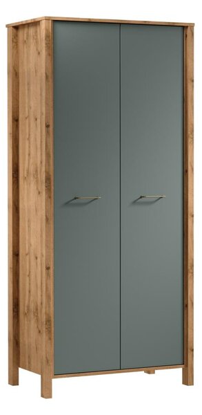 Komoda MENTA 90x200x53 cm dub wotan/zelená