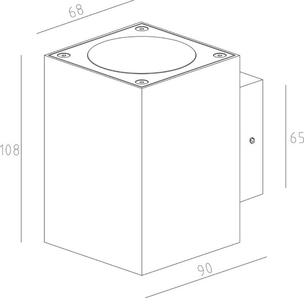 Deko-Light KapegoLED nástěnné přisazené svítidlo Cubodo II Double DG Mini 220-240V AC/50-60Hz 9,90 W 3000 K 440 lm 90 mm tmavěšedá 731030