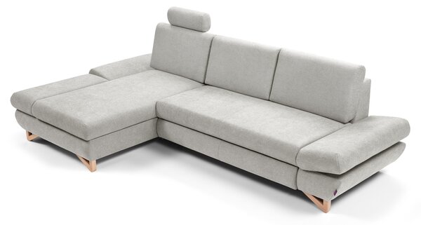Rohová sedací souprava Aveley (popelavá) (L). Akce -25%