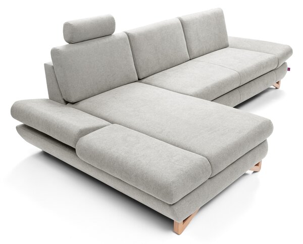 Rohová sedací souprava Aveley (popelavá) (L). Akce -25%