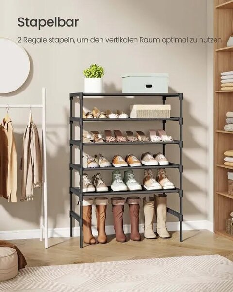 REGÁL NA BOTY, černá, 62,3/53,5/29,7 cm Boxxx - Online Only šatny & botníky, Online Only