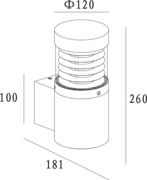 Deko-Light KapegoLED nástěnné přisazené svítidlo Ortis 220-240V AC/50-60Hz 15,90 W 3000 K 510 lm 260 mm tmavěšedá 731031