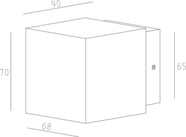 Deko-Light KapegoLED nástěnné přisazené svítidlo Cubodo II Single DG Mini 220-240V AC/50-60Hz 5,80 W 3000 K 220 lm 90 mm tmavěšedá 731029