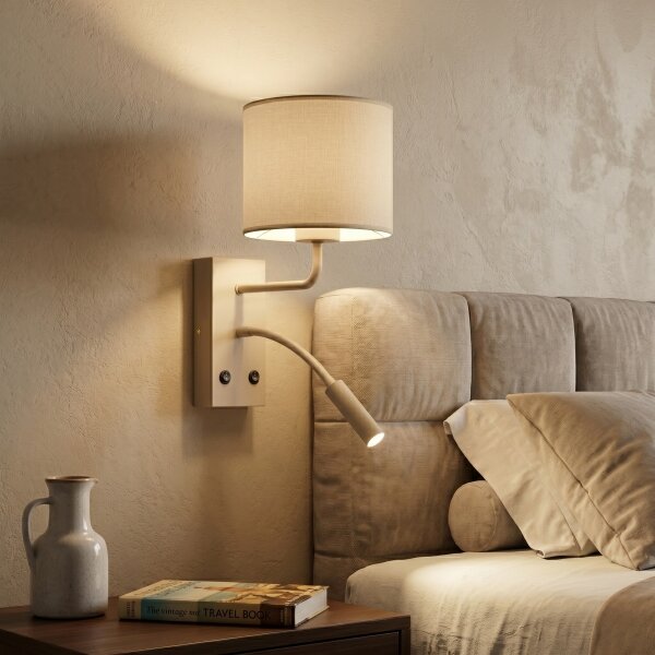 Nástěnná lampa ARDEN 1xE27/15W/230V + 1xG9/8W béžová