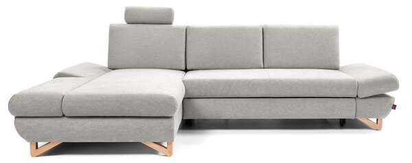 Rohová sedací souprava Aveley (popelavá) (L). Akce -25%