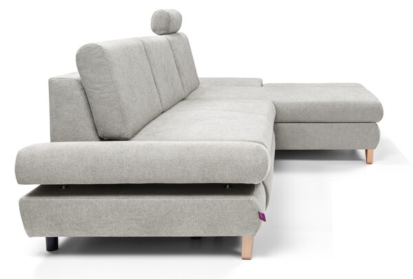 Rohová sedací souprava Aveley (popelavá) (P). Akce -25%