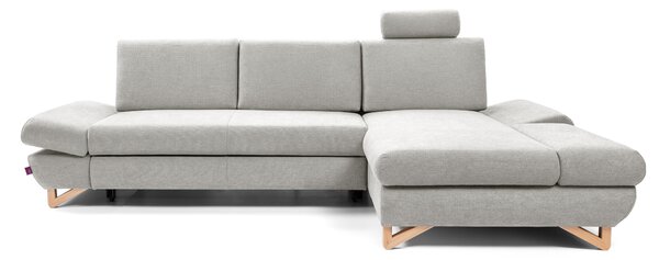 Rohová sedací souprava Aveley (popelavá) (P). Akce -25%