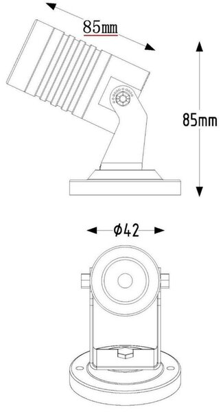 Deko-Light KapegoLED podlahové a nástěnné a stropní svítidlo Mini II CW 220-240V AC/50-60Hz 3,00 W 6000 K 180 lm stříbrnošedá 131006