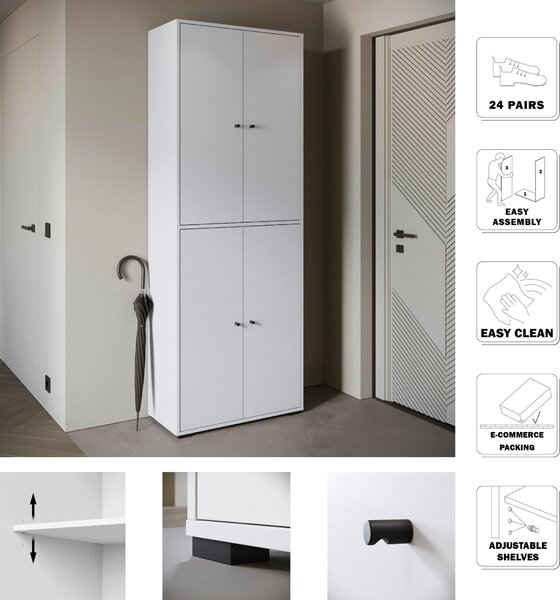 BOTNÍK, bílá, 70/190/33 cm P & B - Online Only šatny & botníky, Online Only