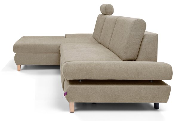 Rohová sedací souprava Aveley (béžová) (L). Akce -25%