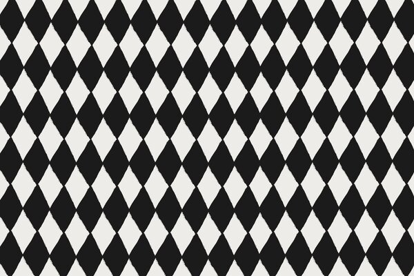Fototapeta Černobílý kosočtvercový vzor, Geometrické fototapety, Populární fototapety, w03790 - Tapeko.co.cz
