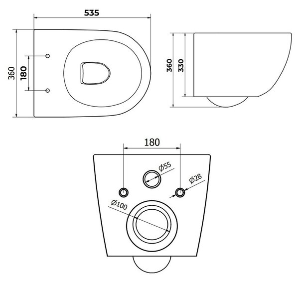 BPS-koupelny Podomítkový modul Geberit DuoFix s WC mísou MU-GL-BL-TR-03 + ovládací tlačítko Delta 50 černá lesk