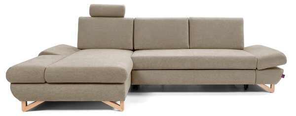 Rohová sedací souprava Aveley (béžová) (L). Akce -25%