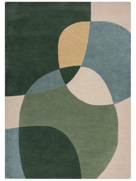 VLNĚNÝ KOBEREC, 120/170 cm modrá, zelená Flair Rugs - Online Only koberce & rohožky, Online Only