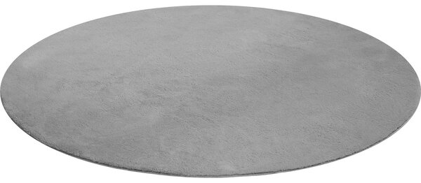 Tectake Koberec s krátkým vlasem Soft Zone - Ø 120 cm, šedá